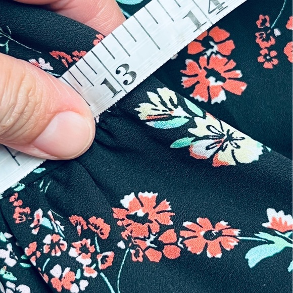 Gap Black W/Pink Floral Criss Cross Strappy Back Maxi Sundress Size 0 - Picture 11 of 11